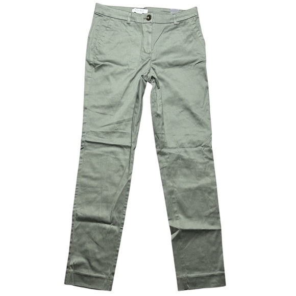 NWT White House Black Market Dried Thyme Rolled Cuff Slim Chino Pants Size 2 - Picture 2 of 12